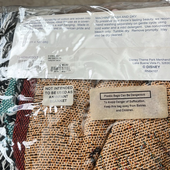 Vintage Disney Cruise Line Tapestry Woven Throw - Picture 3 of 4